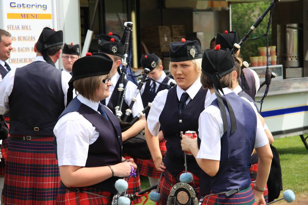 A break for the Pipe Band